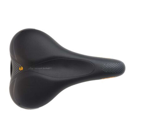 Велосипедное седло DDK D5346SDR (чёрный/оранжевый) от магазина ВелоПланета