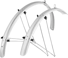 Брызговики Force, Aluflex 28" 48мм, с подпорками, серебр. от магазина ВелоПланета