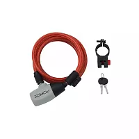Велозамок Force RON на ключ  491285 8/1850мм красный от магазина ВелоПланета