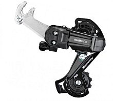 Переключатель задний Shimano Tourney RD-TY200-GS, 6/7ск. крепление на ось, цв. черн., инд. уп. от магазина ВелоПланета