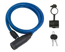 Велозамок Force ECO на ключ с держателем 8/1200, синий от магазина ВелоПланета