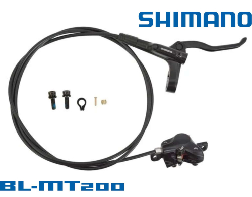 Тормоз Shimano MT200 BL(прав)/BR(задн) дисковый гидравлический 1500 мм (чёрный) от магазина ВелоПланета