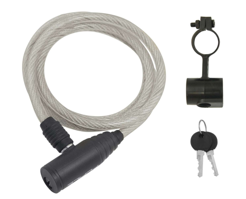 Велозамок Force ECO на ключ с держателем 8/1200, прозрачный  от магазина ВелоПланета