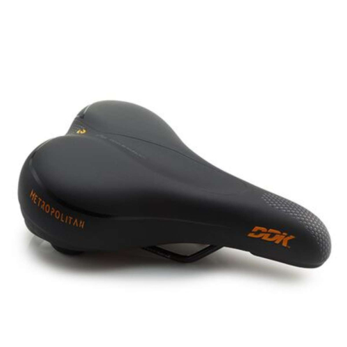 Велосипедное седло DDK D5346SDR (чёрный/оранжевый) от магазина ВелоПланета